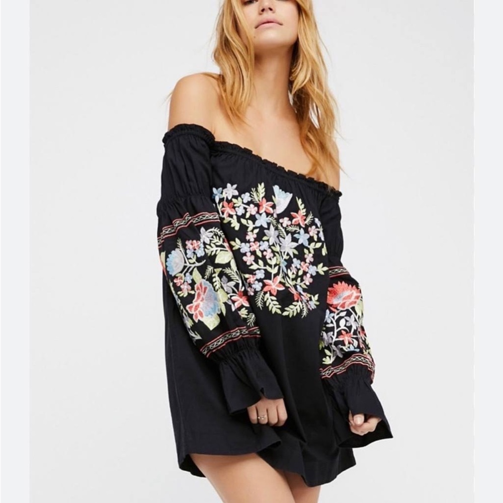 Free People Women’s Fleur Du Jour Mini Dress MEDIUM